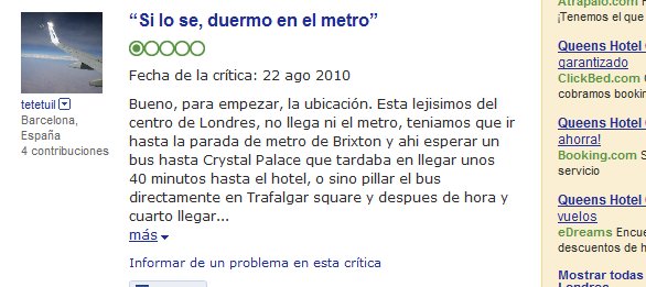Chantaje TripAdvisor